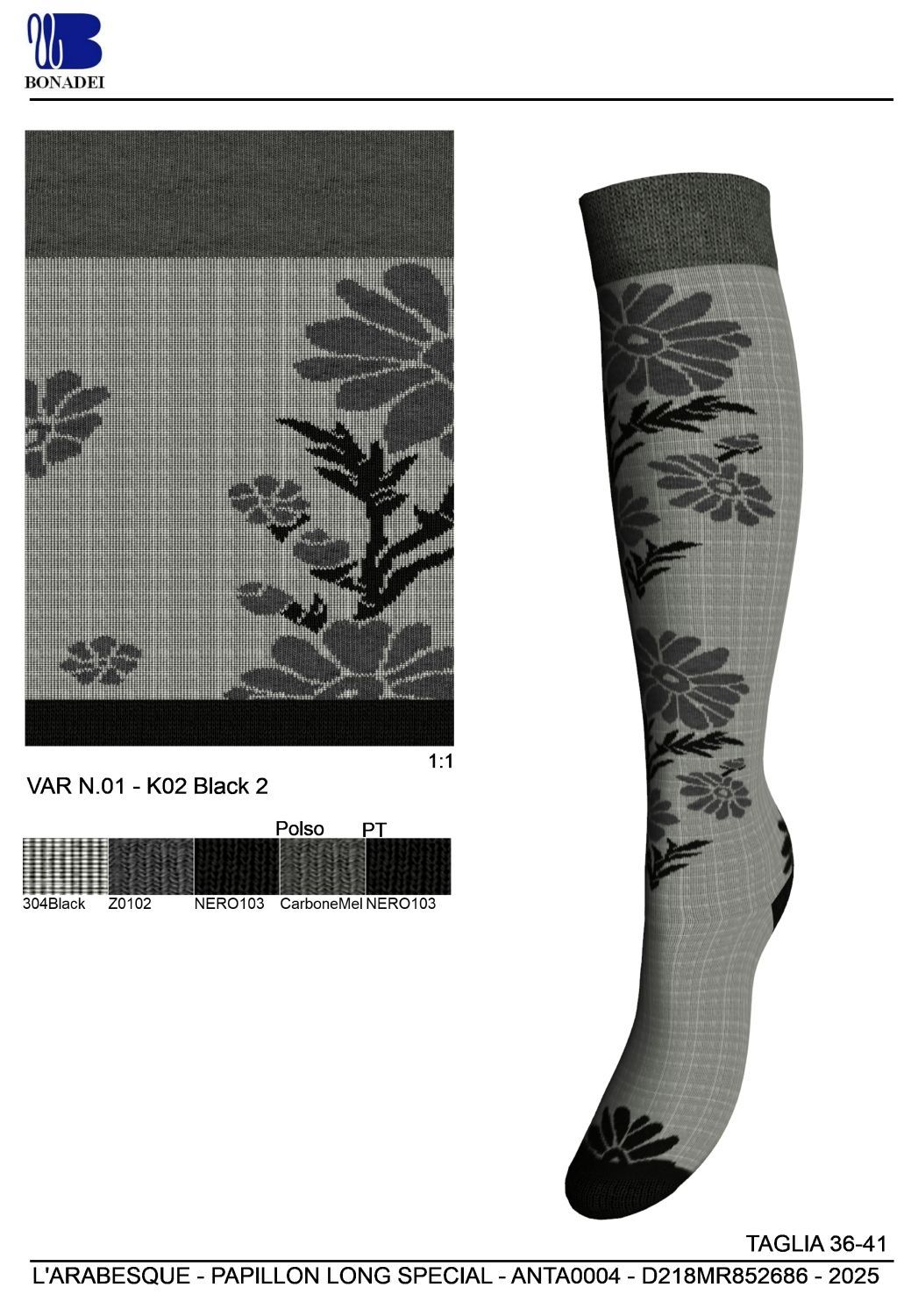 PAPILLON_LONG SPECIAL_SOCKS ANTA0004